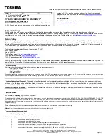 Preview for 2 page of Toshiba U405-S2918 Specifications