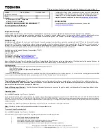 Preview for 2 page of Toshiba U405-S2920 Specifications