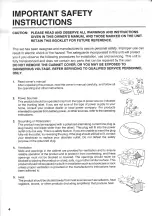 Preview for 4 page of Toshiba W-403 Owner'S Manual