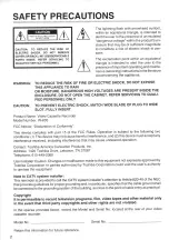 Preview for 2 page of Toshiba W-603 Owner'S Manual