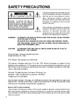 Preview for 2 page of Toshiba W-704C Owner'S Manual