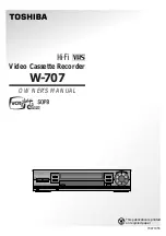 Preview for 4 page of Toshiba W-707 Service Manual