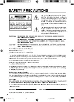 Preview for 2 page of Toshiba W-727 Owner'S Manual