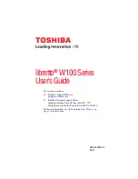 Toshiba W105-L251 User Manual preview