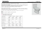 Preview for 2 page of Toto CS320 Series Manual