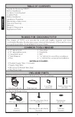 Preview for 2 page of Toto MS614114CEFG Installation Manual