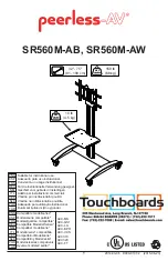 Touchboards peerless-AV SR560M-AB Manual preview