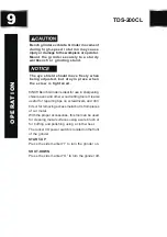 Preview for 9 page of TOUGH-WORKS TDS-200CL Instruction Manual