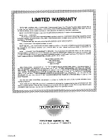 Preview for 17 page of Toyostove RCA-36 Operation And Maintenance Instructions