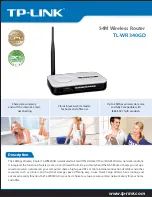 Preview for 1 page of TP-Link TL-WR340GD - 54 Mbps Wireless G Router Brochure