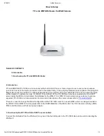 Preview for 1 page of TP-Link WR740N How To Set Up