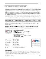 Preview for 4 page of TPS BLUE M ESP400 Operation & Maintenance Manual