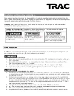 Preview for 2 page of TRAC Titan 300 T10230 Installation And Operating Instructions Manual