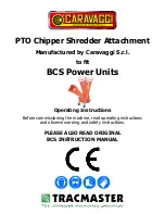 Tracmaster PTO Chipper Shredder Operating Instructions Manual preview