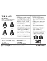 trans LOD-509 series Installation Instructions preview