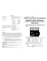 Preview for 1 page of Transition Networks E-CX-MC02 User Manual