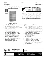 Traulsen RHT232NUT-FSL Specification Sheet preview