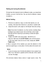 Preview for 8 page of Treasure Cove Fortune Finder JUNIOR TC-1010 Owner'S Manual