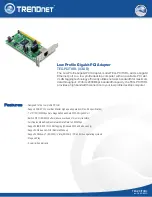 TRENDnet TEG-PCITXRL Specifications preview