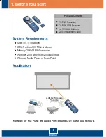 Preview for 3 page of TRENDnet TU-P1W - 2.4GHz Wireless Presenter Presentation Remote Control Quick Installation Manual