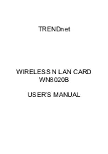 Preview for 1 page of TRENDnet WN8020B User Manual