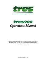 Preview for 1 page of Tres tres900 Operation Manual