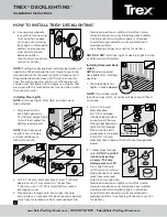 Preview for 4 page of TREX DeckLighting Installation Instructions