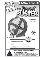 Triangle Engineering HEAT BUSTER SPL Series Owner'S Manual preview