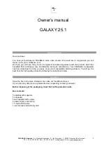 Preview for 5 page of TriangleTube GALAXY 2 Owner'S Manual
