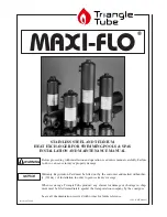 TriangleTube MAXI-FLO MF-135 Installation And Maintenance Manual preview