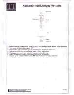 Preview for 1 page of Triarch Indoor Lighting 32519 Assembly Instructions