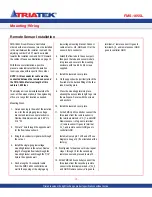 Preview for 12 page of TRIATEK FMS-1655L Installation Manual