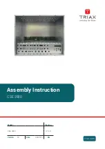 Triax CSE 2800 Assembly Instruction Manual preview