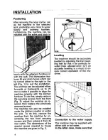 Preview for 4 page of Tricity Bendix CDW012 Operating And Installation Instructions