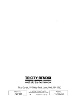 Preview for 20 page of Tricity Bendix CWD 1000 Operatng And Installation Instructions