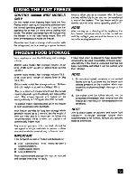 Preview for 7 page of Tricity Bendix Freezer User Manual