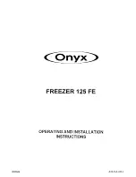 Preview for 1 page of Tricity Bendix Onyx 125FE Operating And Installation Manual