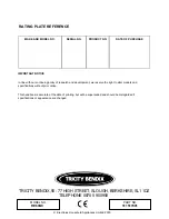 Preview for 36 page of Tricity Bendix RE60GC Operating And Installation Instructions