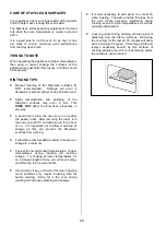 Preview for 20 page of Tricity Bendix SB416GR Operating & Installation Instructions Manual