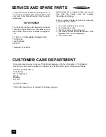 Preview for 30 page of Tricity Bendix SIE515 Operating And Installation Instructions