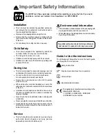 Preview for 2 page of Tricity Bendix TBE 635 Instruction Booklet