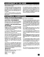 Preview for 7 page of Tricity Bendix UF400 User Manual