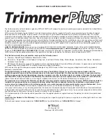 Preview for 12 page of TrimmerPlus CS720 Operator'S Manual