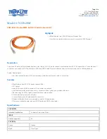 Tripp Lite N320-20M Specification Sheet preview