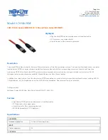 Tripp Lite N546-30M Specification Sheet preview