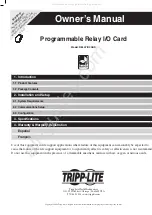 Tripp Lite RELAYIOCARD Owner'S Manual preview