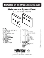 Tripp Lite SUT40KMBP Installation And Operation Manual preview