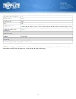 Preview for 3 page of Tripp Lite TLM609GF Specifications