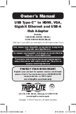 Tripp Lite U444-06N-HV4GU Owner'S Manual preview