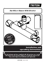 Triton Bar Mixer Shower With Diverter Installation And Operating Instructions Manual preview